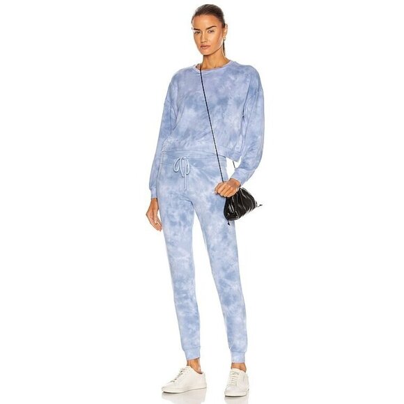 Beyond Yoga Tops - Beyond Yoga Pullover Day to Day Lounge Around Blue Tie Dye
